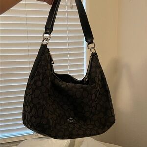 Coach black/grey Signature Hobo Bag
